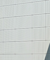 Light Aluminium Perforated Panel to Exterior Wall