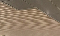 Aluminium Baffled Ceiling to Concourse Area
